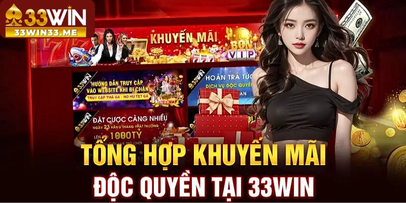 Tổng hợp khuyến mãi độc quyền game 33win dành cho người chơi